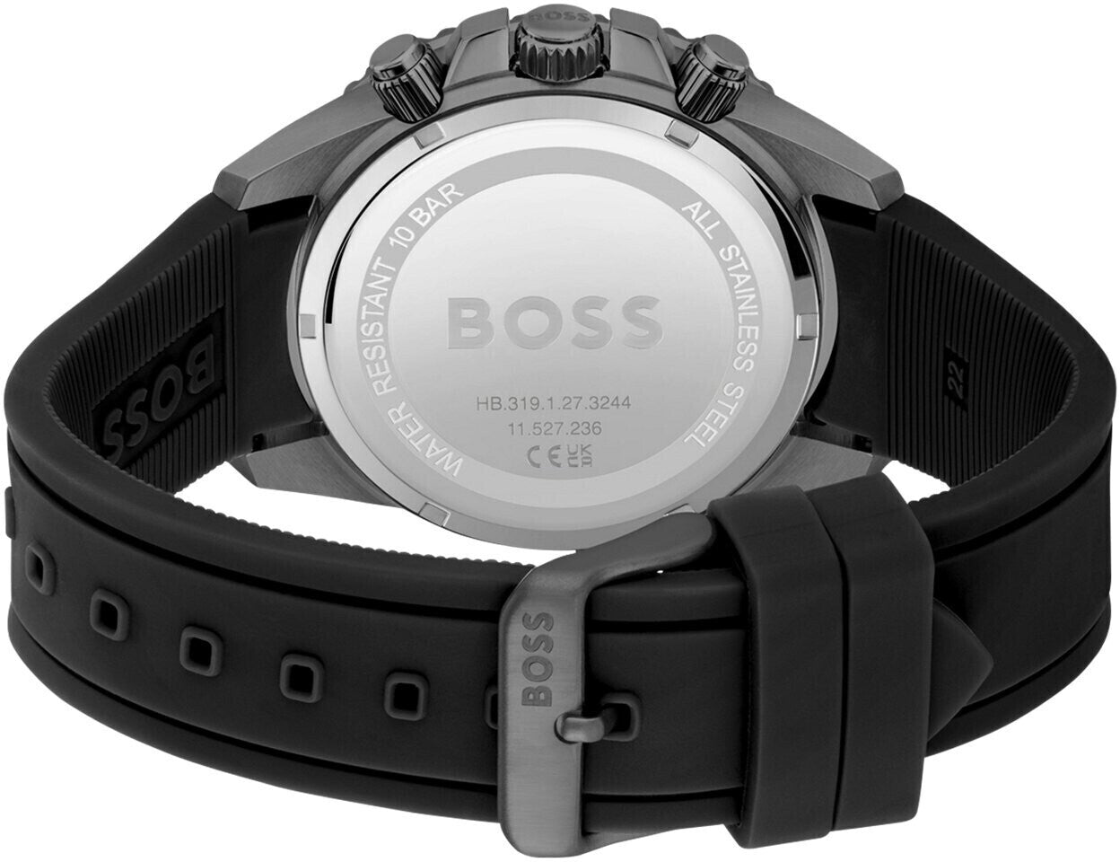  Shop Authentic Hugo Boss Energy Chronograph Black Dial Black Silicon Strap Watch For Men - 1513969 - Luxxuri