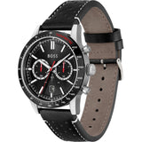  Shop Authentic Hugo Boss Allure Black Dial Black Leather Strap Watch for Men - 1513920 - Luxxuri