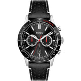  Shop Authentic Hugo Boss Allure Black Dial Black Leather Strap Watch for Men - 1513920 - Luxxuri