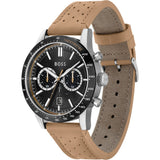  Shop Authentic Hugo Boss Allure Black Dial Brown Leather Strap Watch for Men - 1513964 - Luxxuri