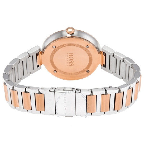  Shop Authentic Hugo Boss Allusion Quartz Silver Dial Two Tone Steel Strap Watch For Women - 1502417 - Luxxuri