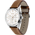  Shop Authentic Hugo Boss Champion White Dial Brown Leather Strap Watch for Men - 1513879 - Luxxuri
