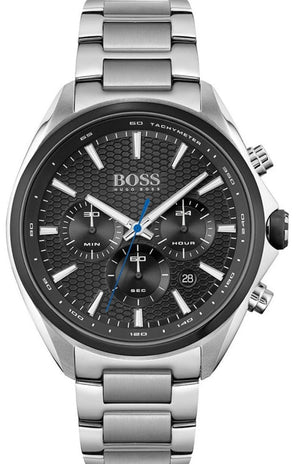  Shop Authentic Hugo Boss Montre Distinct Black Dial Silver Steel Strap Watch for Men - 1513857 - Luxxuri