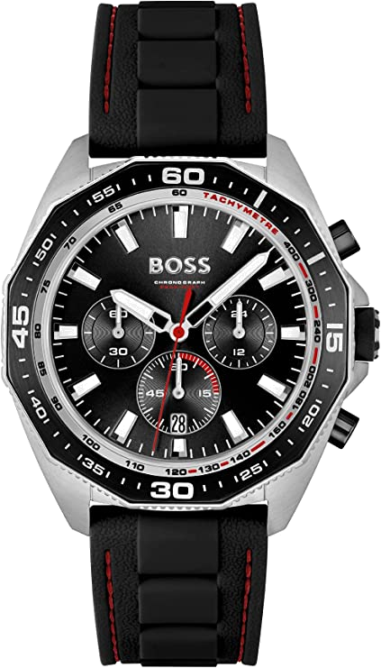  Shop Authentic Hugo Boss Energy Chronograph Black Dial Black Silicon Strap Watch For Men - 1513969 - Luxxuri