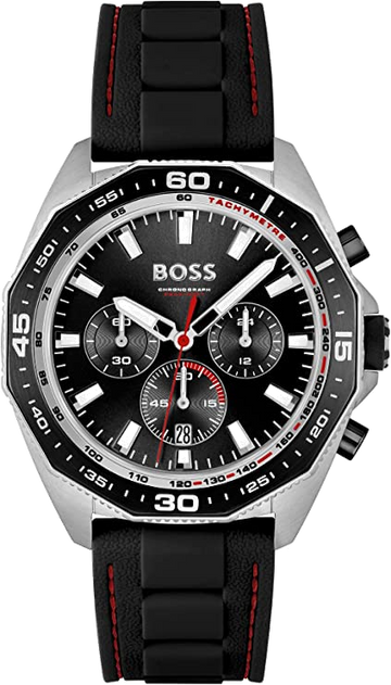  Shop Authentic Hugo Boss Energy Chronograph Black Dial Black Silicon Strap Watch For Men - 1513969 - Luxxuri