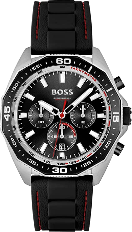  Shop Authentic Hugo Boss Energy Chronograph Black Dial Black Silicon Strap Watch For Men - 1513969 - Luxxuri