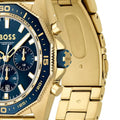  Shop Authentic Hugo Boss Energy Chronograph Blue Dial Gold Steel Strap Watch For Men - 1513973 - Luxxuri