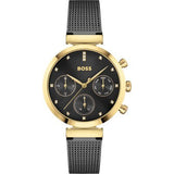  Shop Authentic Hugo Boss Flawless Black Dial Black Mesh Bracelet Watch for Women - 1502627 - Luxxuri