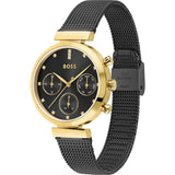  Shop Authentic Hugo Boss Flawless Black Dial Black Mesh Bracelet Watch for Women - 1502627 - Luxxuri