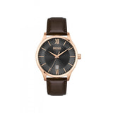  Shop Authentic Hugo Boss Ambassador Grey Dial Brown Leather Strap Watch for Men - 1513387 - Luxxuri