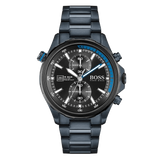  Shop Authentic Hugo Boss Globetrotter Black Dial Black Steel Strap Watch for Men - 1513824 - Luxxuri