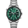  Shop Authentic Hugo Boss Globetrotter Green Dial Silver Steel Strap Watch for Men - 1513930 - Luxxuri