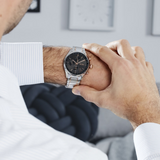  Shop Authentic Hugo Boss Grand Prix Black Dial Two Tone Steel Strap Watch for Men - 1513473 - Luxxuri