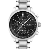  Shop Authentic Hugo Boss Grand Prix Black Dial Silver Steel Strap Watch for Men - 1513477 - Luxxuri