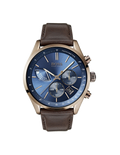  Shop Authentic Hugo Boss Grand Prix Blue Dial Brown Leather Strap Watch for Men - 1513604 - Luxxuri