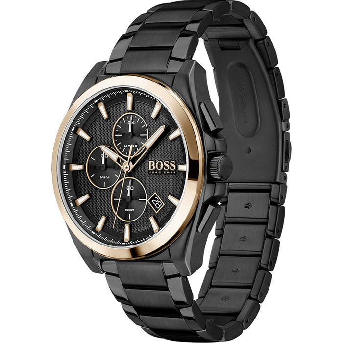  Shop Authentic Hugo Boss Grand Prix Black Dial Black Steel Strap Watch for Men - 1513578 - Luxxuri