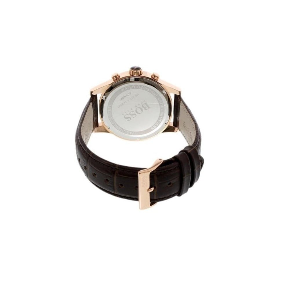  Shop Authentic Hugo Boss Jet Grey Dial Brown Leather Strap Watch for Men - 1513281 - Luxxuri