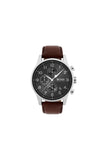  Shop Authentic Hugo Boss Navigator Grey Dial Brown Leather Strap Watch for Men - 1513494 - Luxxuri