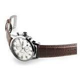  Shop Authentic Hugo Boss Aeroliner Chronoraph White Dial Brown Leather Strap Watch For Men - HB1512447 - Luxxuri