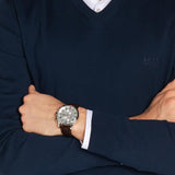  Shop Authentic Hugo Boss Aeroliner Chronoraph White Dial Brown Leather Strap Watch For Men - HB1512447 - Luxxuri
