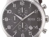  Shop Authentic Hugo Boss Aeroliner Chronograph Quartz Grey Dial Brown Leather Strap Watch For Men - HB1512570 - Luxxuri