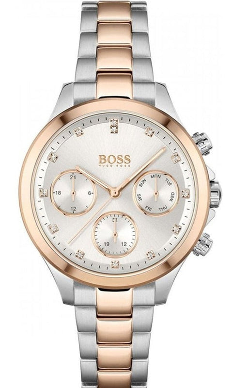  Shop Authentic Hugo Boss Hera White Dial Two Tone Steel Strap Watch for Women - 1502564 - Luxxuri