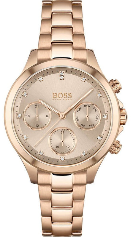  Shop Authentic Hugo Boss Carnation Gold Dial Gold Steel Strap Watch for Women - 1502592 - Luxxuri