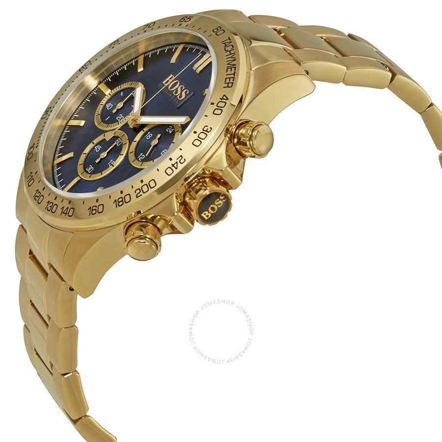 Shop Authentic Hugo Boss Ikon Blue Dial Gold Steel Strap Watch for Men - 1513340 - Luxxuri