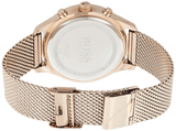  Shop Authentic Hugo Boss Companion Chronograph Black Dial Rose Gold Steel Strap Watch For Men - 1513548 - Luxxuri