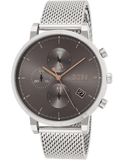  Shop Authentic Hugo Boss Integrity Grey Dial Silver Mesh Bracelet Watch for Men - 1513807 - Luxxuri