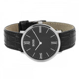  Shop Authentic Hugo Boss Jackson Black Dial Black Leather Strap Watch for Men - 1513369 - Luxxuri