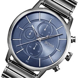  Shop Authentic Hugo Boss Architectural Blue Dial Grey Steel Strap Watch for Men - 1513574 - Luxxuri
