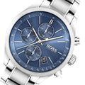 Shop Authentic Hugo Boss Grand Prix Blue Dial Silver Steel Strap Watch for Men - 1513478 - Luxxuri