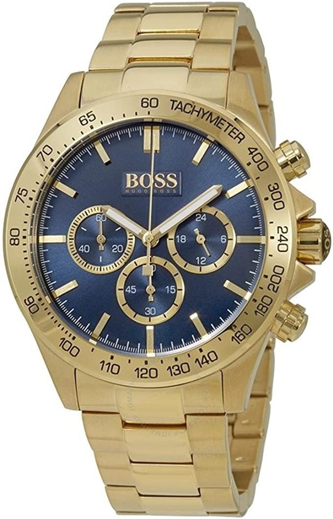  Shop Authentic Hugo Boss Ikon Blue Dial Gold Steel Strap Watch for Men - 1513340 - Luxxuri