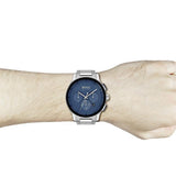  Shop Authentic Hugo Boss Peak Chronograph Blue Dial Silver Steel Strap Watch for Men - 1513763 - Luxxuri
