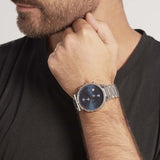  Shop Authentic Hugo Boss Integrity Blue Dial Silver Steel Strap Watch for Men - 1513779 - Luxxuri