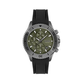  Shop Authentic Hugo Boss Admiral Green Dial Black Silicon Rubber Strap Watch for Men - 1513967 - Luxxuri