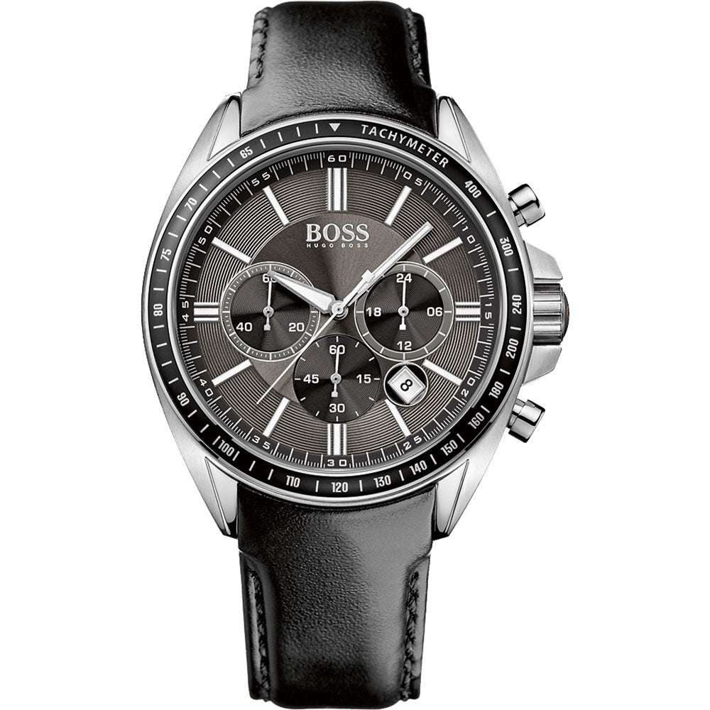  Shop Authentic Hugo Boss Contemporary Sport Driver Black Dial Black Leather Strap Watch for Men - 1513085 - Luxxuri