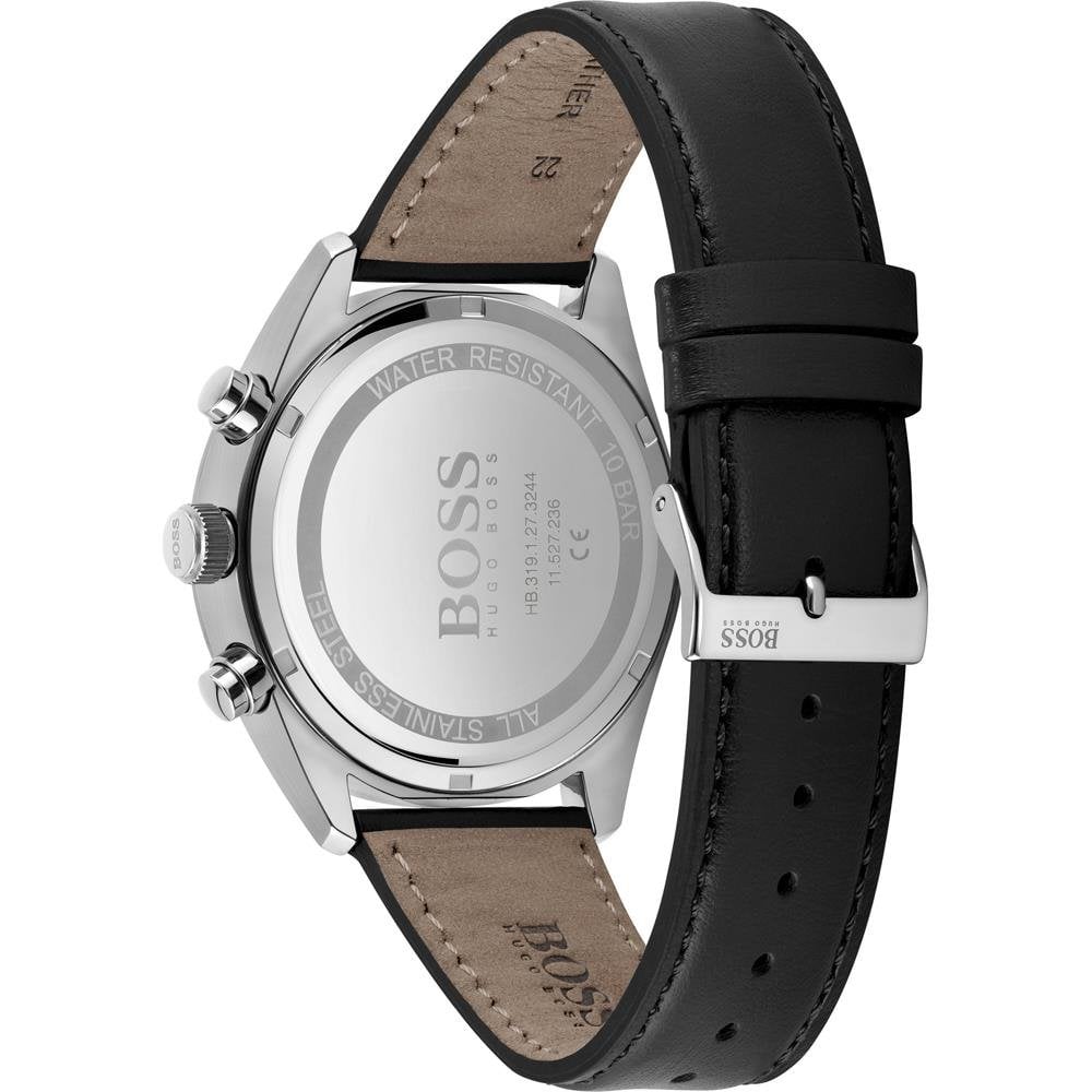  Shop Authentic Hugo Boss Champion Black Dial Black Leather Strap Watch for Men - 1513816 - Luxxuri
