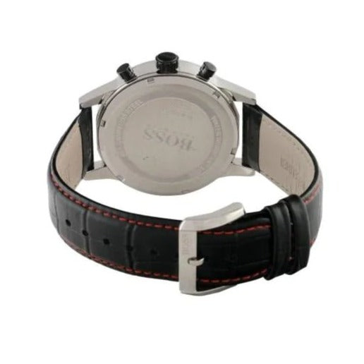  Shop Authentic Hugo Boss Aeroliner Black Dial Black Leather Strap Watch for Men - 1512631 - Luxxuri