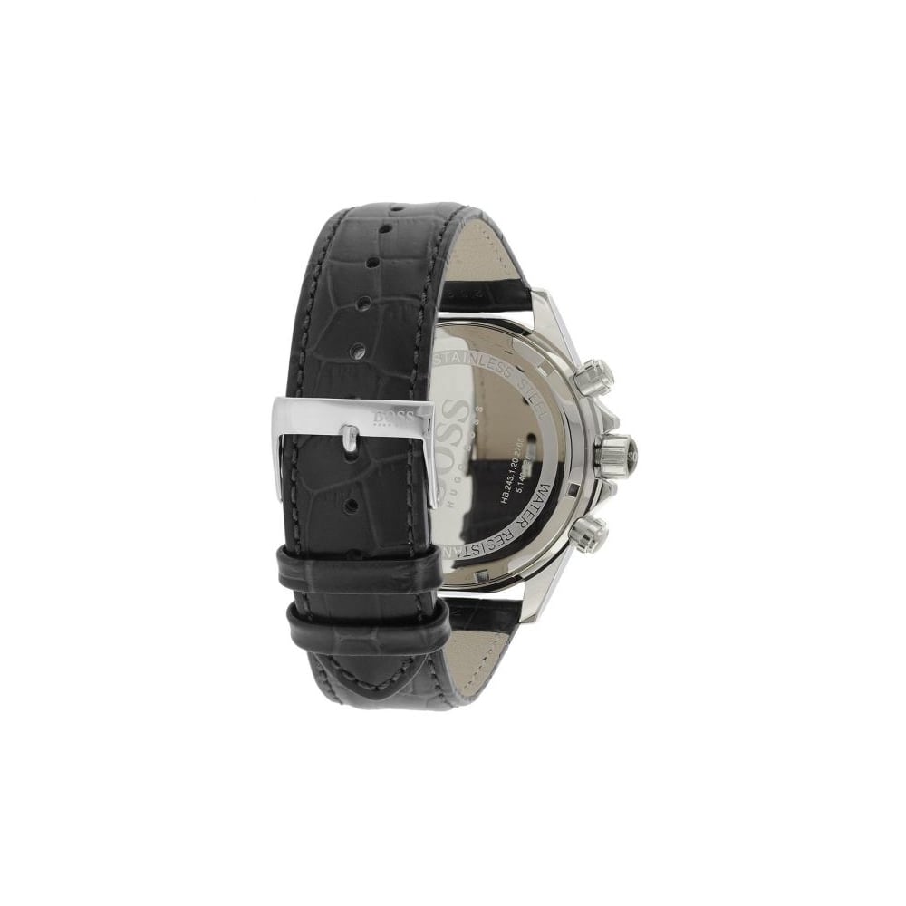  Shop Authentic Hugo Boss Ikon Black Dial Black Leather Strap Watch for Men - 1513178 - Luxxuri