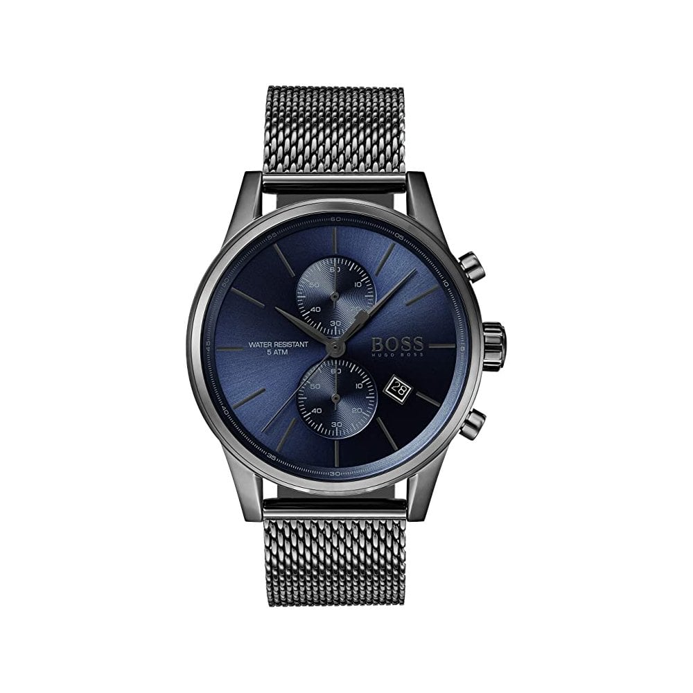  Shop Authentic Hugo Boss Jet Blue Dial Gunmetal Mesh Bracelet Watch for Men  - 1513677 - Luxxuri
