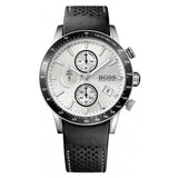  Shop Authentic Hugo Boss Rafale Chronograh Quartz White Dial Black Leather Strap Watch For Men - HB1513403 - Luxxuri