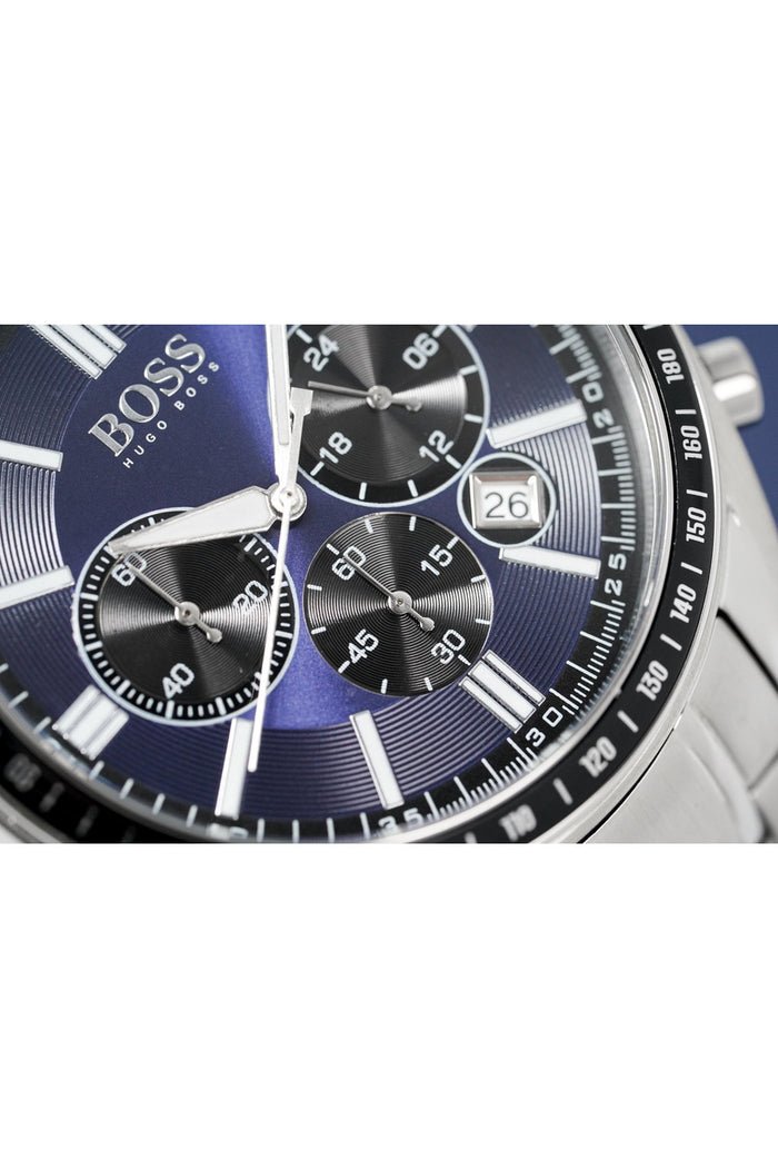  Shop Authentic Hugo Boss Chronograph Driver Blue Dial Silver Steel Strap Watch for Men - 1513081 - Luxxuri