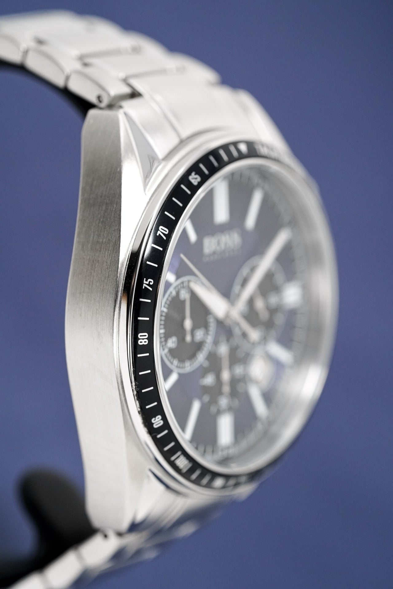  Shop Authentic Hugo Boss Chronograph Driver Blue Dial Silver Steel Strap Watch for Men - 1513081 - Luxxuri