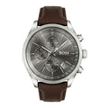  Shop Authentic Hugo Boss Grand Prix Grey Dial Brown Leather Strap Watch for Men -  1513476 - Luxxuri