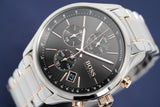  Shop Authentic Hugo Boss Grand Prix Black Dial Two Tone Steel Strap Watch for Men - 1513473 - Luxxuri