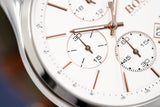  Shop Authentic Hugo Boss Grand Prix White Dial Brown Leather Strap Watch for Men - 1513475 - Luxxuri