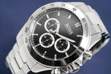 Shop Authentic Hugo Boss Ikon Black Dial Silver Steel Strap Watch for Men - 1512965 - Luxxuri
