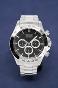  Shop Authentic Hugo Boss Ikon Black Dial Silver Steel Strap Watch for Men - 1512965 - Luxxuri